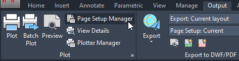 Page setup manager